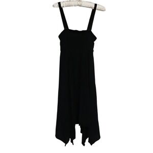 Black Dress Torrid Sharktooth Hem With Removable Straps Size 00 (M/L) EUC